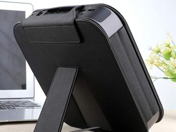 Oaky Case Cover for Apple Mac Mini 2018/2020 M1 [ Shock Absorbent ] Pouches PU Leather Kickstand Wallet Cover Durable Protect Flip Case for Apple Mac Mini Cover - Black